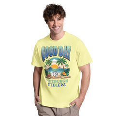 Pittsburgh Steelers Margaritaville Good Day T-Shirt - Yellow T-shirts