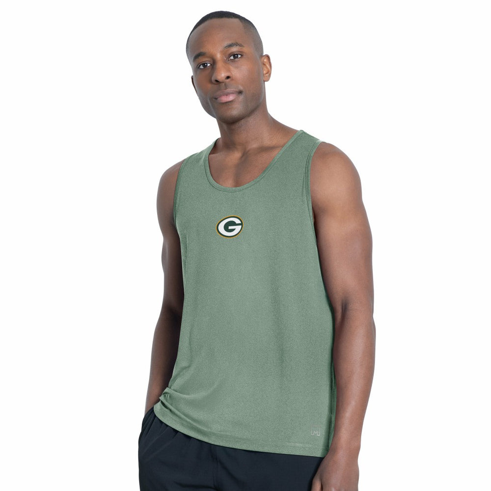 Green Bay Packers MSX by Michael Strahan Energy Scoop Neck Tank Top - Green Tops
