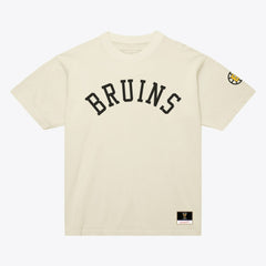 Boston Bruins Mitchell & Ness Unisex Arched Team T-Shirt - Cream | US 203521587