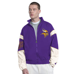 Minnesota Vikings Starter The Gust Full-Zip Hooded Jacket - Purple Jackets