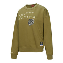 Boston Bruins Mitchell & Ness Women's Fleece Sweatshirt - Hunter Green | US 203521938