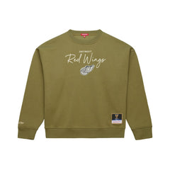 Detroit Red Wings Mitchell & Ness Women's Fleece Sweatshirt - Hunter Green | US 203521940