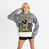 Pittsburgh Steelers Gameday Couture Women's Arch Rivals Faded Wash Sweatshirt - Gray Sweatshirts