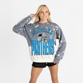 Carolina Panthers Gameday Couture Women's Arch Rivals Faded Wash Sweatshirt - Gray Sweatshirts