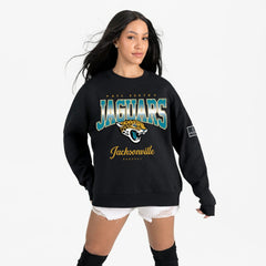 Jacksonville Jaguars Gameday Couture Women's Powerhouse Play Premium Fleece Sweatshirt - Black Sweatshirts