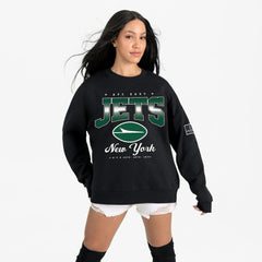 New York Jets Gameday Couture Women's Powerhouse Play Premium Fleece Sweatshirt - Black Sweatshirts