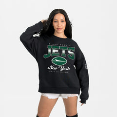 New York Jets Gameday Couture Women's Powerhouse Play Premium Fleece Sweatshirt - Black Sweatshirts