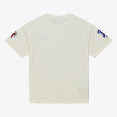 Philadelphia 76ers Hardwood Classics Chainstitch Premium T-Shirt Cream - Mitchell & Ness