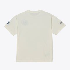 Dallas Mavericks Hardwood Classics Chainstitch Premium T-Shirt Cream - Mitchell & Ness