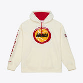 Houston Rockets Hardwood Classics Chainstitch Premium Fleece Hoodie Cream - Mitchell & Ness