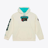Memphis Grizzlies Hardwood Classics Chainstitch Premium Fleece Hoodie Cream - Mitchell & Ness