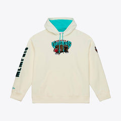 Memphis Grizzlies Hardwood Classics Chainstitch Premium Fleece Hoodie Cream - Mitchell & Ness