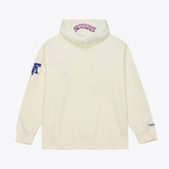 Philadelphia 76ers Hardwood Classics Chainstitch Premium Fleece Hoodie Cream - Mitchell & Ness