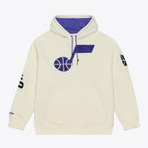 Utah Jazz Hardwood Classics Chainstitch Premium Fleece Hoodie Cream - Mitchell & Ness outlet