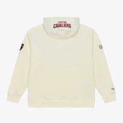 Cleveland Cavaliers Hardwood Classics Chainstitch Premium Fleece Hoodie Cream - Mitchell & Ness
