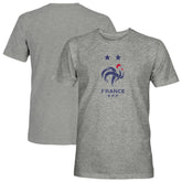 France National Team 1863FC Color Badge Vintage Tri-Blend T-Shirt Gray