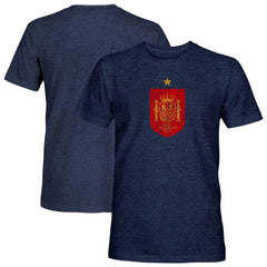 Spain National Team 1863FC Color Badge Tri-Blend T-Shirt Navy