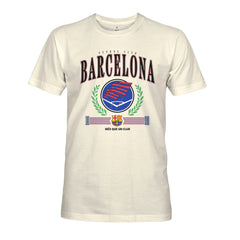 Barcelona 1863FC Retro Stripes T-Shirt Cream
