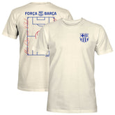 Barcelona 1863FC Own the Pitch Heavyweight T-Shirt Cream