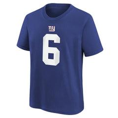 Jaxson Dart New York Giants Youth Name & Number T-Shirt - Royal T-shirts