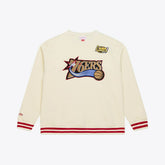 Philadelphia 76ers Hardwood Classics 76 Originals Collection Sweatshirt Cream - Mitchell & Ness
