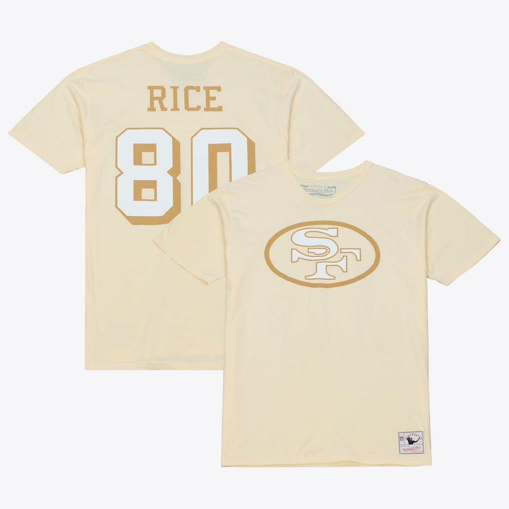Jerry Rice San Francisco 49ers Sandman Name & Number T-Shirt - Cream T-shirts