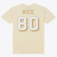 Jerry Rice San Francisco 49ers Sandman Name & Number T-Shirt - Cream T-shirts
