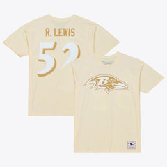 Ray Lewis Baltimore Ravens Sandman Name & Number T-Shirt - Cream T-shirts