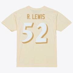 Ray Lewis Baltimore Ravens Sandman Name & Number T-Shirt - Cream T-shirts