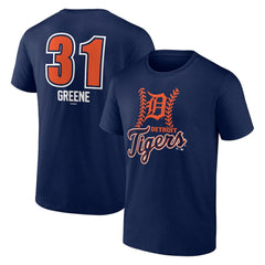Riley Greene Detroit Tigers Fastball Player Name & Number T-Shirt - Navy T-shirts