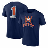 Carlos Correa Houston Astros Fastball Player Name & Number T-Shirt - Navy T-shirts