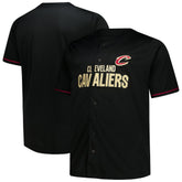 Cleveland Cavaliers Big & Tall Pop Full-Button Jersey Black - Fanatics
