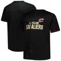 Cleveland Cavaliers Big & Tall Pop Full-Button Jersey Black - Fanatics