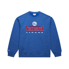 Philadelphia 76ers Throw It Back Fleece Sweatshirt Royal - Mitchell & Ness