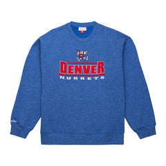 Denver Nuggets Throw It Back Fleece Sweatshirt Royal - Mitchell & Ness