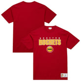 Houston Rockets Hardwood Classics Throw It Back Premium T-Shirt Red - Mitchell & Ness