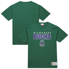 Milwaukee Bucks Hardwood Classics Throw It Back Premium T-Shirt Green - Mitchell & Ness
