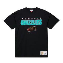 Memphis Grizzlies Hardwood Classics Throw It Back Premium T-Shirt Black - Mitchell & Ness