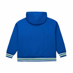 Minnesota Timberwolves Throw It Back Quilted Fleece Quarter-Zip Hoodie Royal - Mitchell & Ness