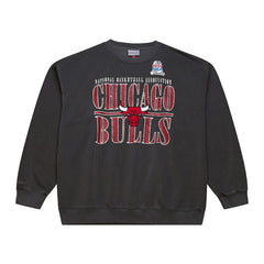Chicago Bulls NBA Downtown Collection Fleece Sweatshirt Black - Mitchell & Ness