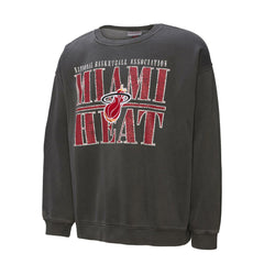 Miami Heat NBA Downtown Collection Fleece Sweatshirt Black - Mitchell & Ness