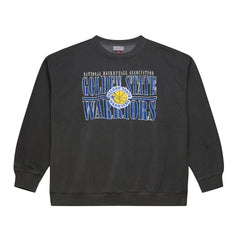 Golden State Warriors NBA Downtown Collection Fleece Sweatshirt Black - Mitchell & Ness