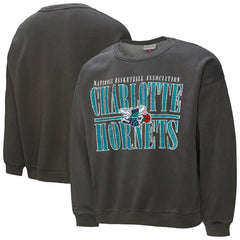 Charlotte Hornets NBA Downtown Collection Fleece Sweatshirt Black - Mitchell & Ness