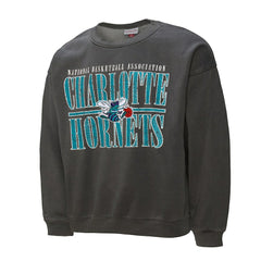 Charlotte Hornets NBA Downtown Collection Fleece Sweatshirt Black - Mitchell & Ness