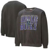 Milwaukee Bucks NBA Downtown Collection Fleece Sweatshirt Black - Mitchell & Ness