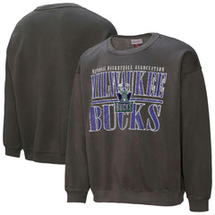 Milwaukee Bucks NBA Downtown Collection Fleece Sweatshirt Black - Mitchell & Ness