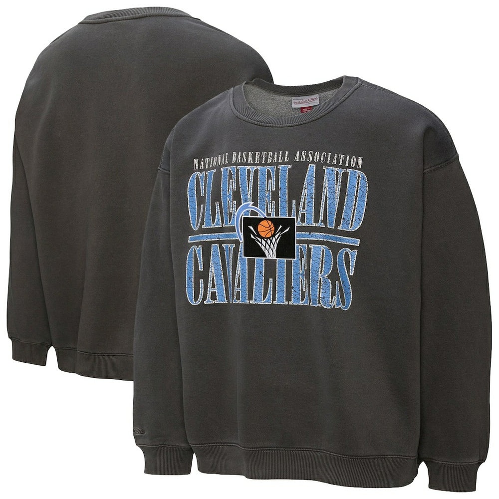 Cleveland Cavaliers NBA Downtown Collection Fleece Sweatshirt Black - Mitchell & Ness