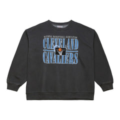 Cleveland Cavaliers NBA Downtown Collection Fleece Sweatshirt Black - Mitchell & Ness