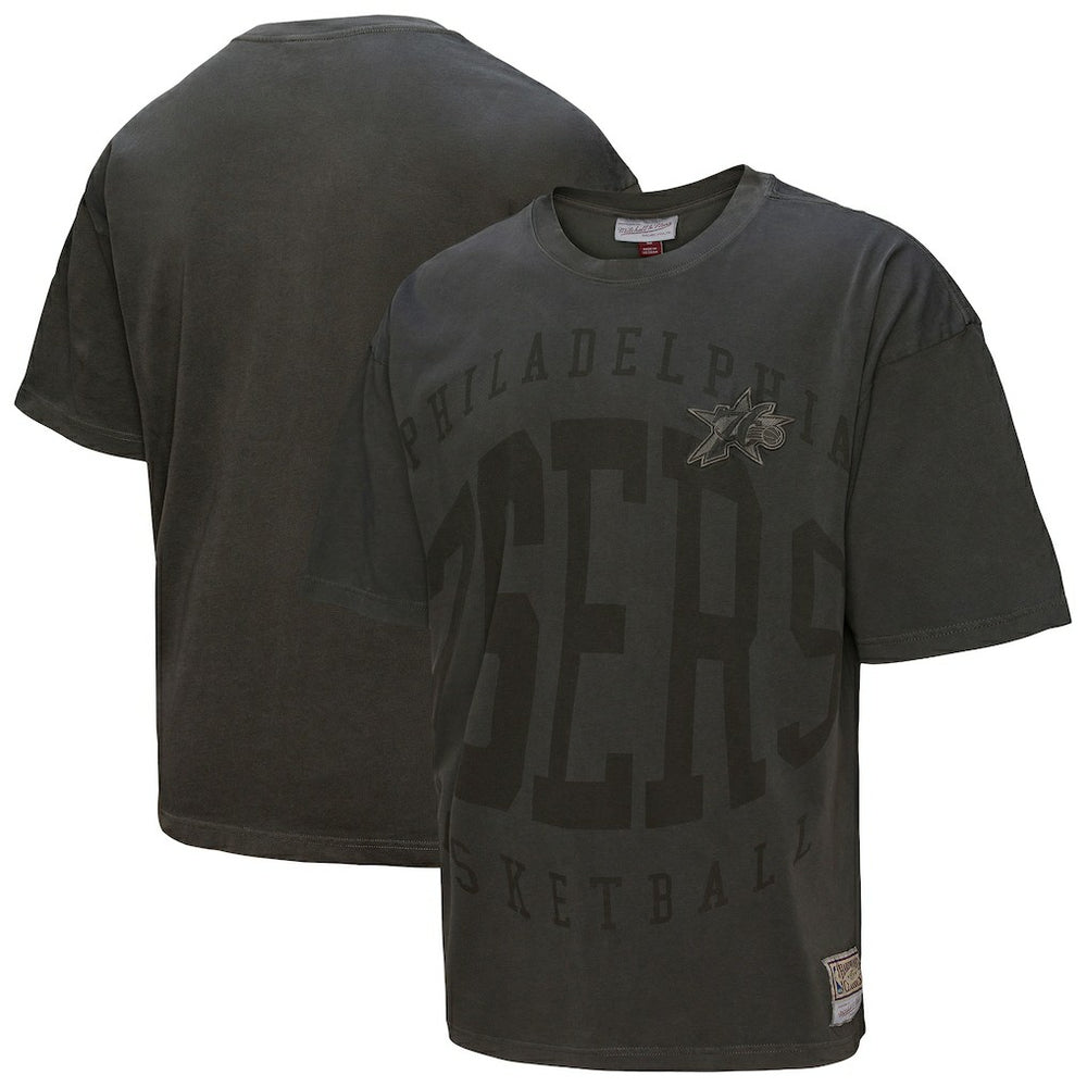 Philadelphia 76ers Downtown Collection Premium T-Shirt Black - Mitchell & Ness