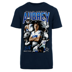 Brandon Aubrey Dallas Cowboys Youth Collage T-Shirt - Navy T-shirts